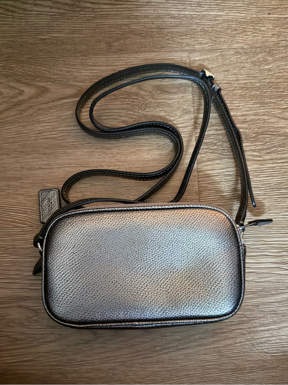Coach Metallic Taupe Crossbody Bag with Bow Accent - Picture 2 of 5